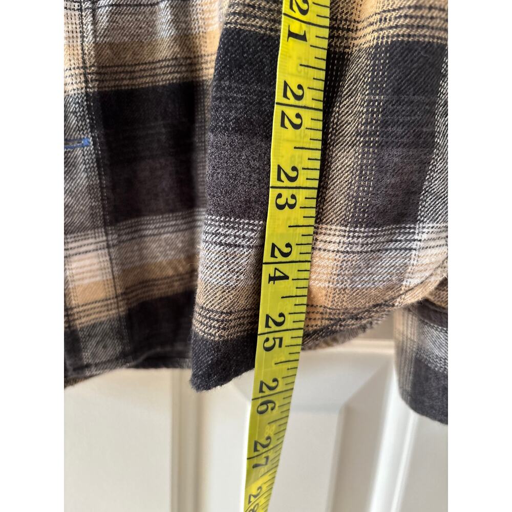 Gap 1969 XS Black Beige Plaid Button Down Shirt - Picture 5 of 7
